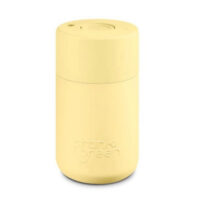 12oz Reusable Cup - Push Button Lid - Buttermilk