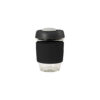 Glass Gocup Reusable Coffee Cup 355ml - Black/char/grey