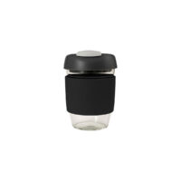 Glass Gocup Reusable Coffee Cup 355ml - Black/char/grey