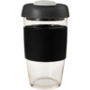 Glass Gocup Reusable Coffee Cup 473ml - Black/charcoal/grey