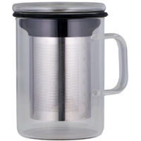 Tea Mug With Infuser Black 350ml Borosilicate
