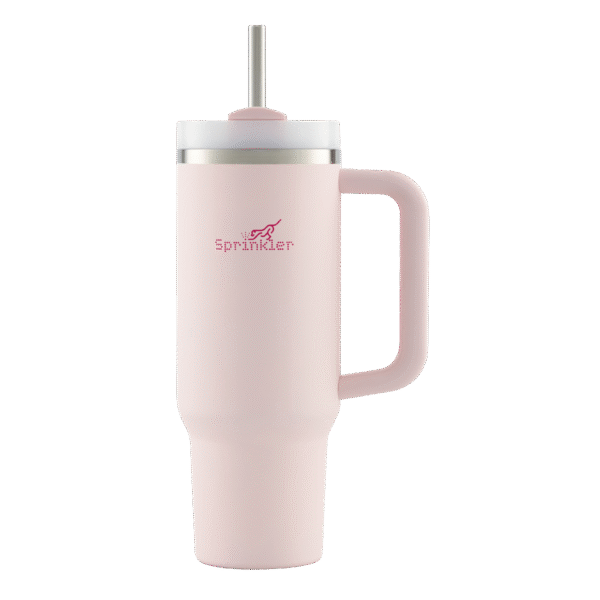 Sunny Insulated Tumbler with Straw Lid 1L - Blush Pink