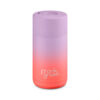 12oz Reusable Cup - Push Button Lid - Lilac Haze / Living Coral