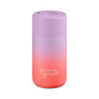 12oz Reusable Cup - Push Button Lid - Lilac Haze / Living Coral