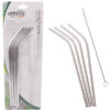 S/S Bent Smoothie Straws set 4