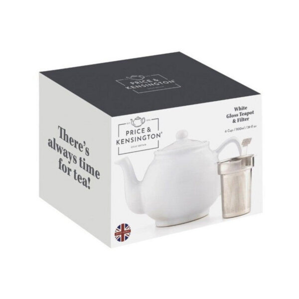 Teapot 6 Cup White