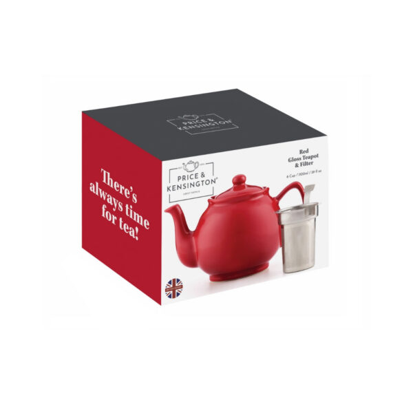 Teapot 6 Cup Red