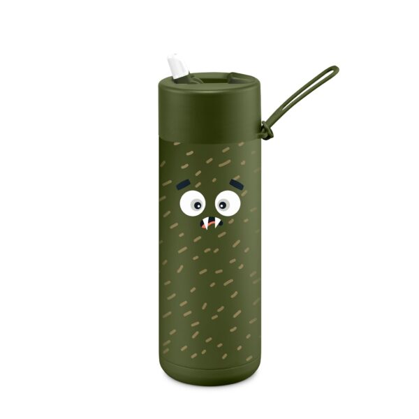 Franksters 20oz Reusable Bottle - Flip Lid - Khaki Scout