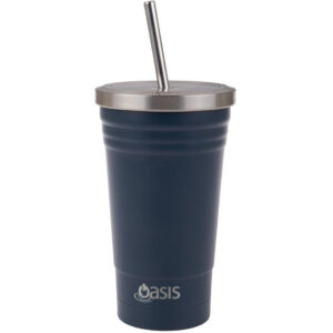 Double Wall Insulated Tumbler W/Straw