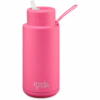 34oz Reusable Bottle - Straw Lid - Neon Pink
