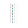 Papers Straws 14cm Rainbow - Set of 50
