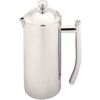 Sleek Twin Wall Coffee Plunger - 600ml Stainless Steel
