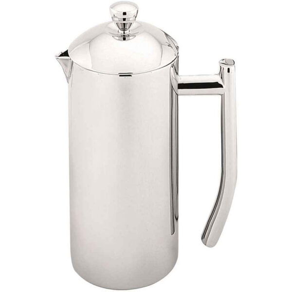 Sleek Twin Wall Coffee Plunger - 600ml Stainless Steel