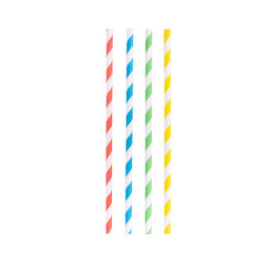 Papers Straws 20Cm R/Bow-Set 50