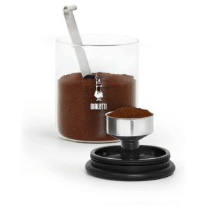 Glass Coffee Jar w/ Moka Top