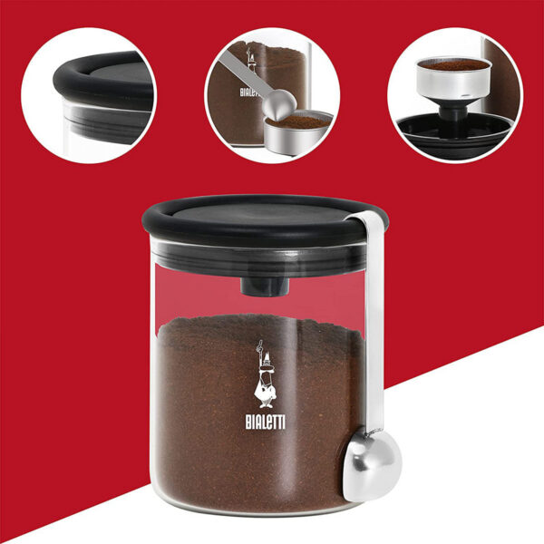 Glass Coffee Jar w/ Moka Top