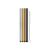 Bubble Tea Straws with Cleaning Brush - Precious Metals - Set of 4
