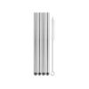 Bubble Tea Straws with Cleaning Brush - Stainless Steel - Set of 4
