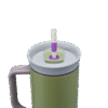 Tumbler Stainless Steel 40oz Hip Cactus (Grey Green)