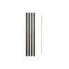 Cocktail & Co Reusable Wide Straw With Brush Set of 4 Black Gift Boxed
