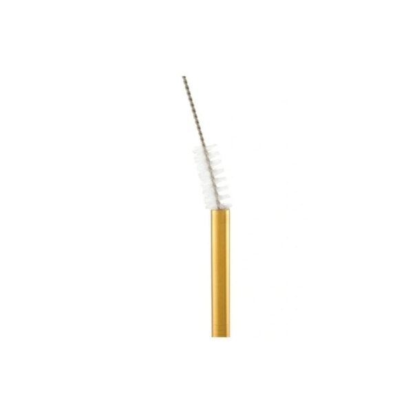 Cocktail & Co Reusable Wide Straw With Brush Set of 4 Gold Gift Boxed
