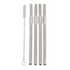 Turtleneck Straw Stainless Steel Flexible Straws Set of 4