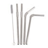 Turtleneck Straw Stainless Steel Flexible Straws Set of 4