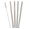 Turtleneck Straw Stainless Steel Flexible Straws Set of 4