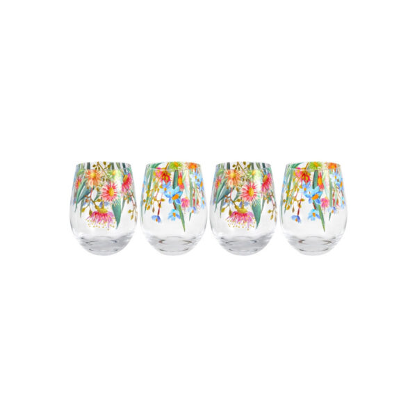 Royal Botanic Gardens Eucalyptus Bloom Tumbler 500ml Set of 4 Gift Boxed