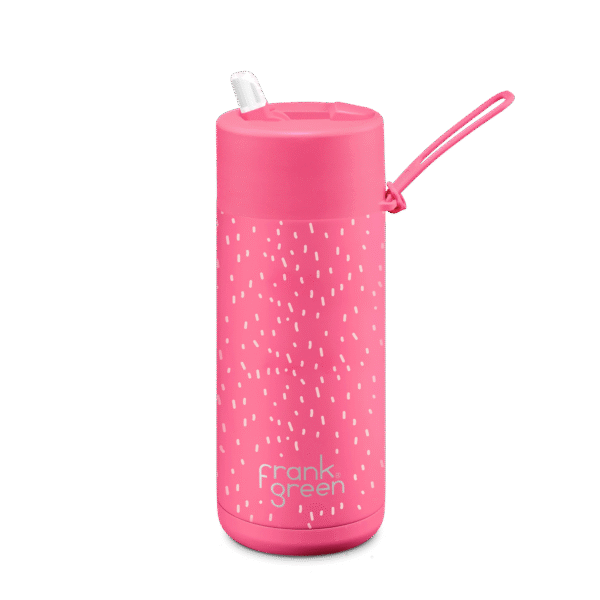 Franksters 16oz Reusable Cup - Flip Lid - Neon Pink Piper