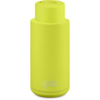 34oz Reusable Bottle - Push Button Lid - Neon Yellow