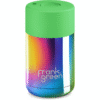 Chrome 10oz Limited Edition Rainbow Ceramic Cup with Neon Green Push Button Lid