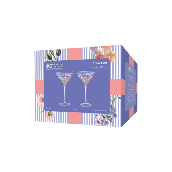 Affection Martini Glass 280ML Set of 2 Gift Boxed