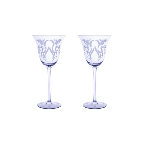 Estelle Michaelides Mystique Wine Glass 320ML Set of 2 Violet Gift Boxed