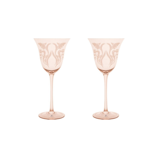 Estelle Michaelides Mystique Wine Glass 320ML Set of 2 Melon Gift Boxed