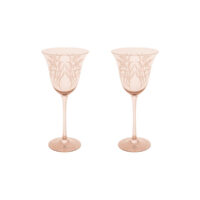 Estelle Michaelides Mystique Wine Glass 320ML Set of 2 Melon Gift Boxed
