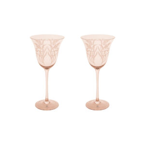 Estelle Michaelides Mystique Wine Glass 320ML Set of 2 Melon Gift Boxed