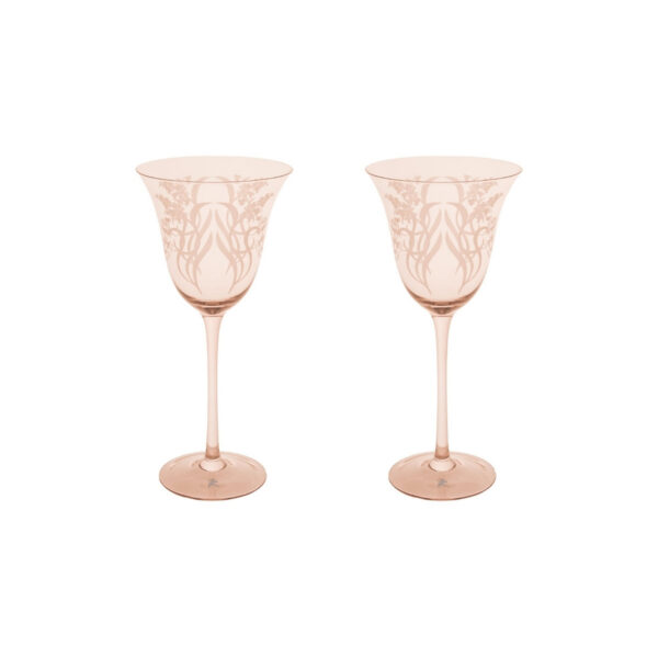Estelle Michaelides Mystique Wine Glass 320ML Set of 2 Melon Gift Boxed