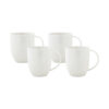 White Basics Diamonds Coupe Mug 370ML Set of 4 Gift Boxed