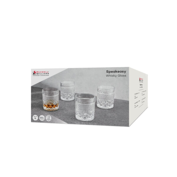 Speakeasy Whisky Glass 320ML Set of 4 Gift Boxed